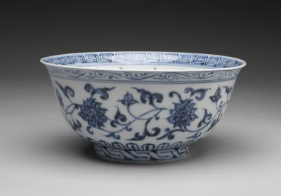 图片[2]-Bowl with lotus scrolls in underglaze blue, Ming dynasty (1368-1644)-China Archive